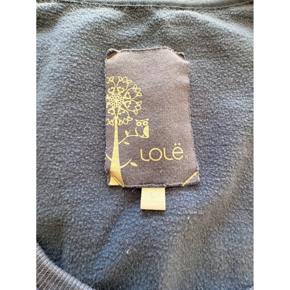 Lolë Long Sleeve Drawstring Waist Sweatshirt Top Women L Blue - Picture 6 of 9